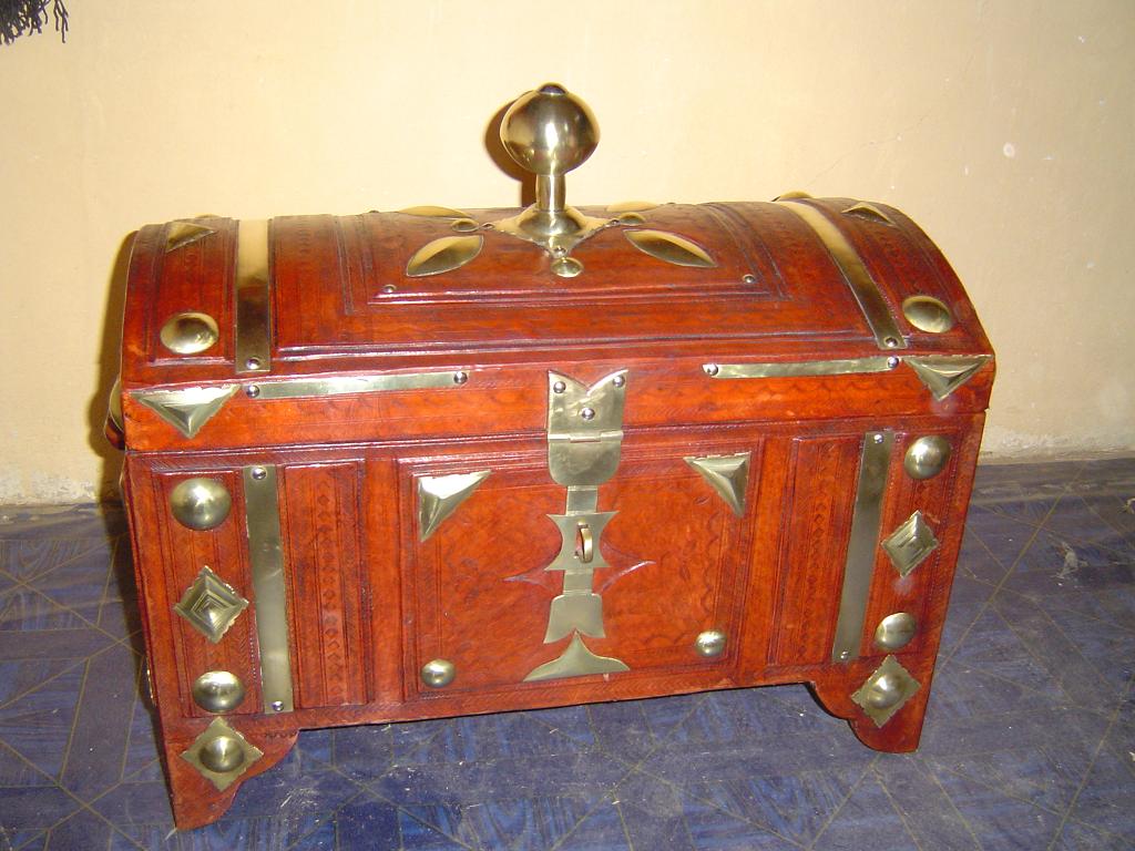 Decorative leather boxes are a popular item with tourists